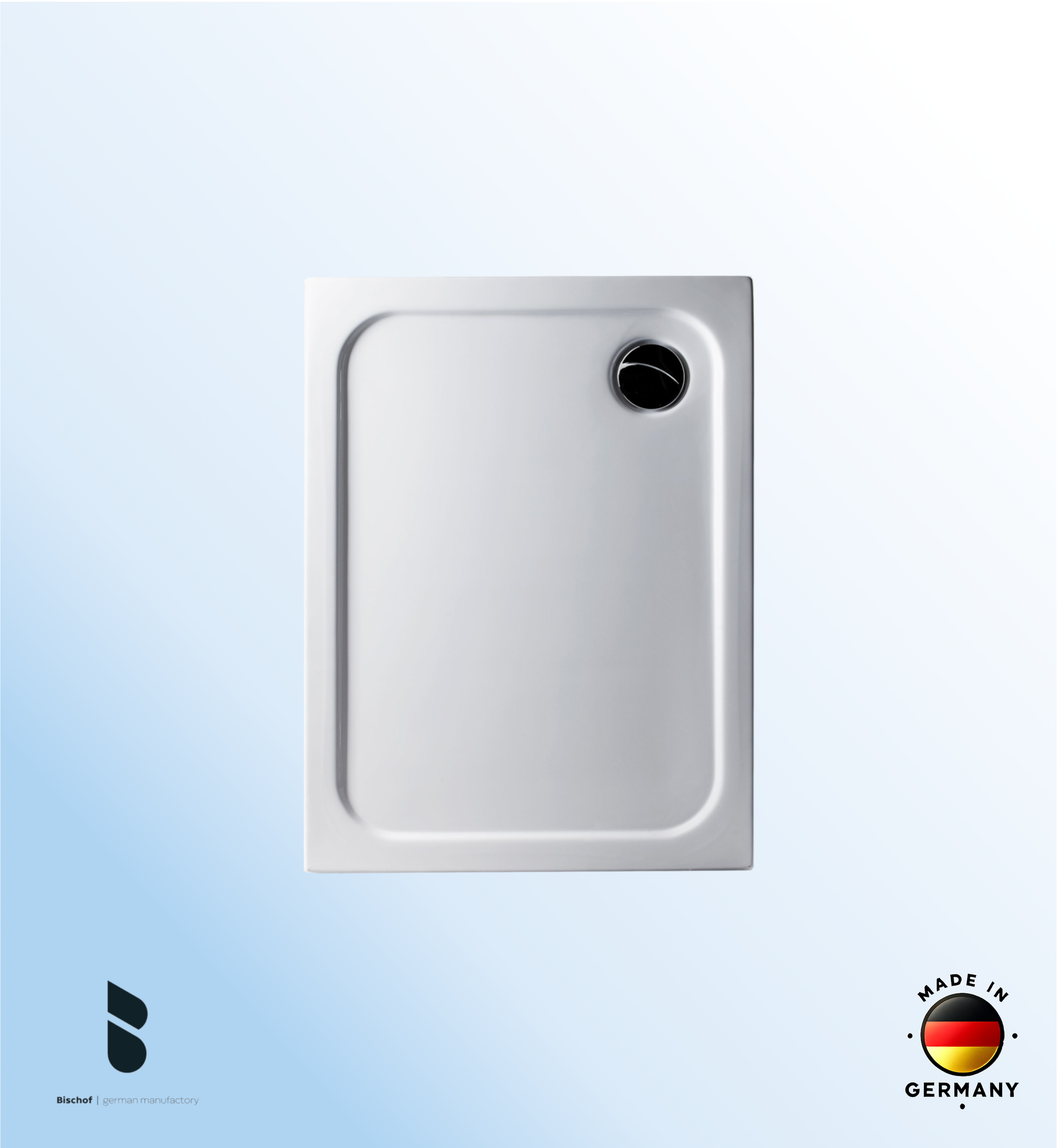 Duschwanne Hamburg 110x90x2,5cm weiß mit EPS Boden