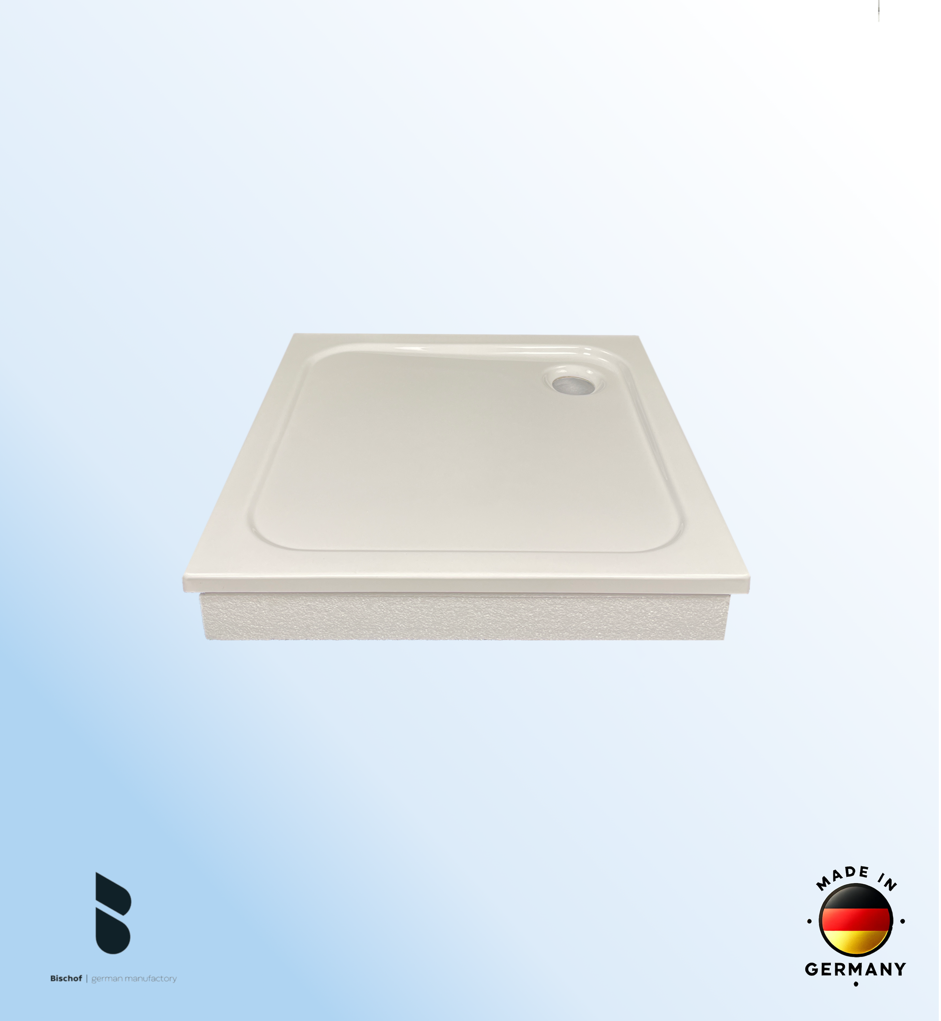 KOMPLETT-PAKET: Duschwanne 80 x 80 cm superflach 2,5 cm weiß Dusche mit GERADER UNTERSEITE Acryl + Styroporträger/Wannenträger + Ablaufgarnitur chrom DN 90 KOMPLETT-PAKET: Duschwanne 80 x 80 cm superflach 2,5 cm weiß Dusche mit GERADER UNTERSEITE Acryl + Styroporträger/Wannenträger + Ablaufgarnitur chrom DN 90