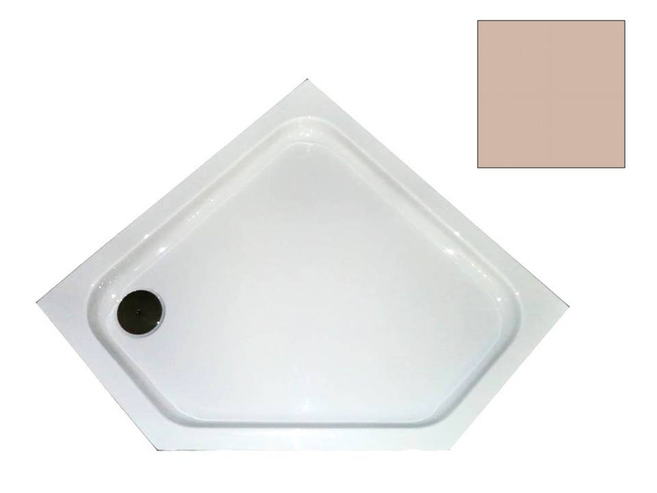 Duschwanne Halle 90x90x2,5cm, bahamabeige, fünfeck