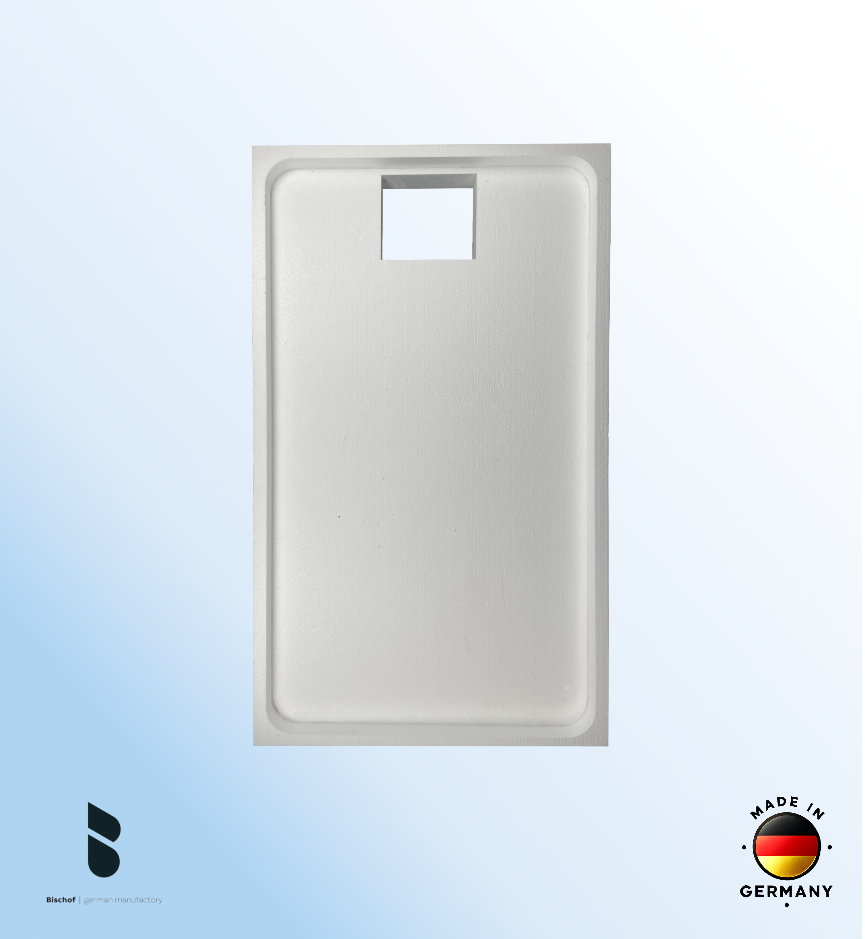 Träger Hamburg 120x70cm weiß, Höhe 14cm Mitte kurze Seite