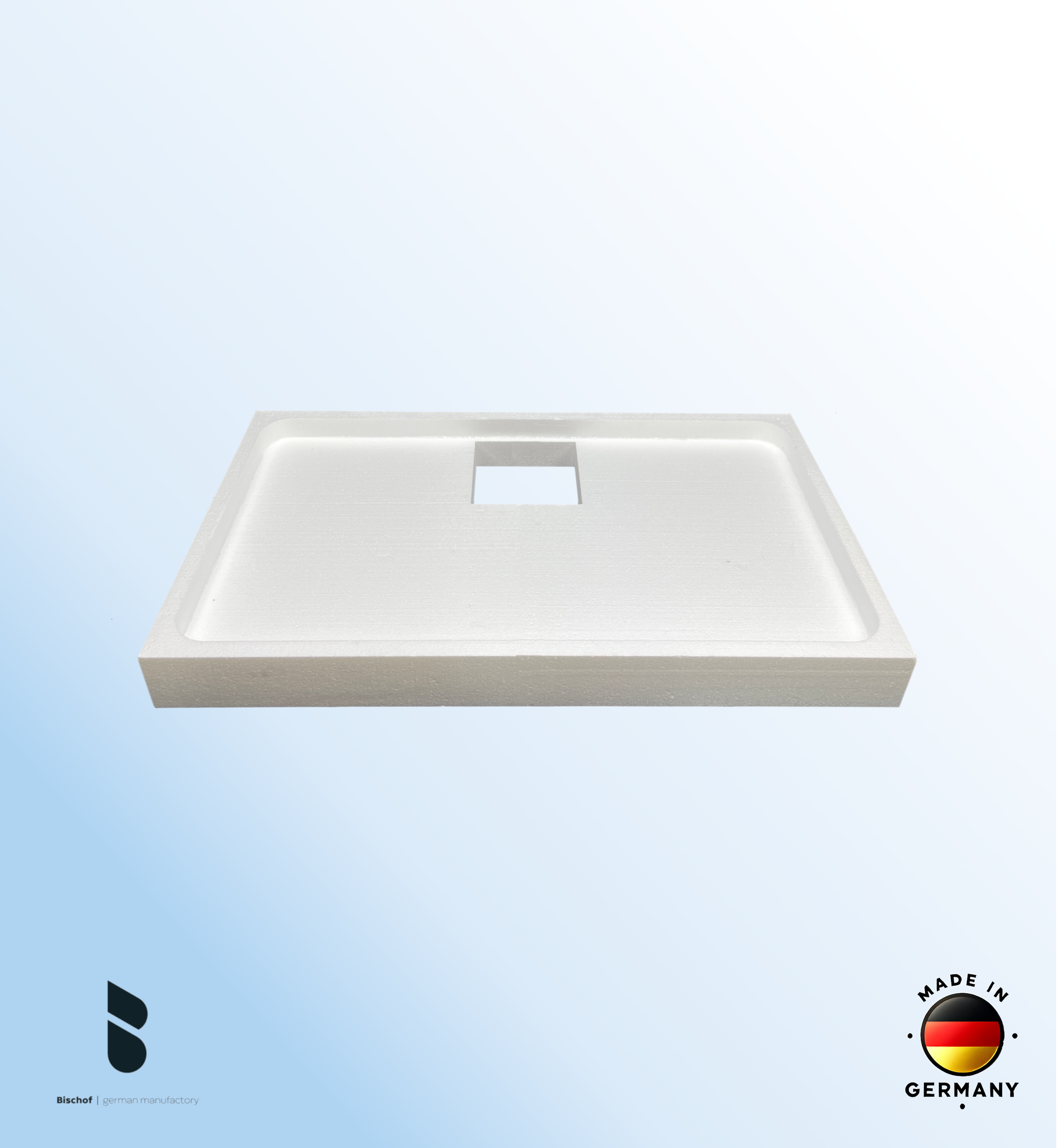 Träger Hamburg 140x90cm weiß, Höhe 14cm Mitte lange Seite