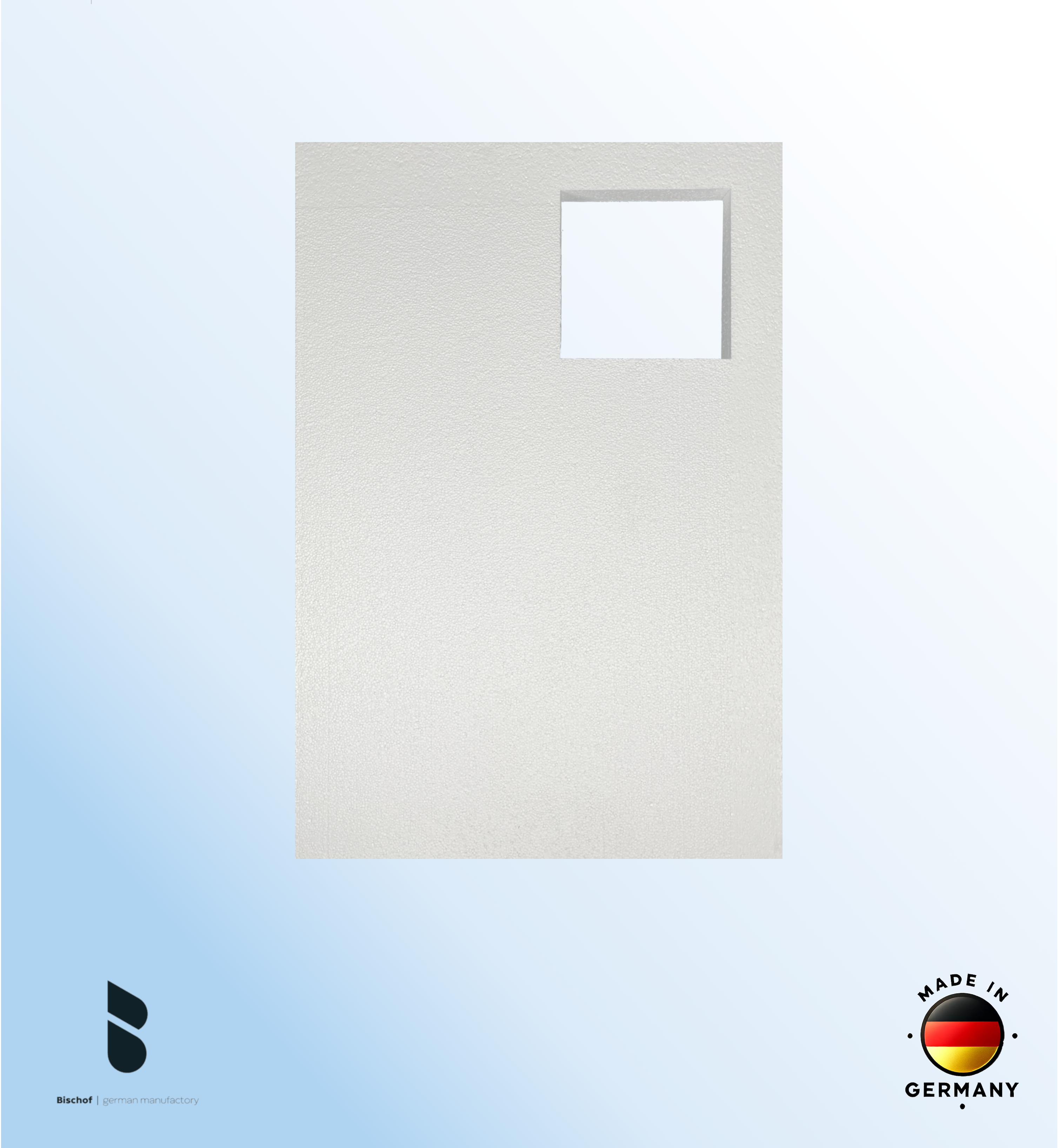 EPS - Träger Hamburg 110x90cm weiß, Höhe 8,5cm EPS-Block