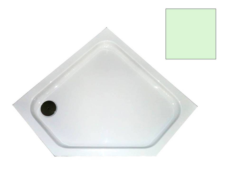 Duschwanne Halle 90x90x2,5cm, ägäis, fünfeck