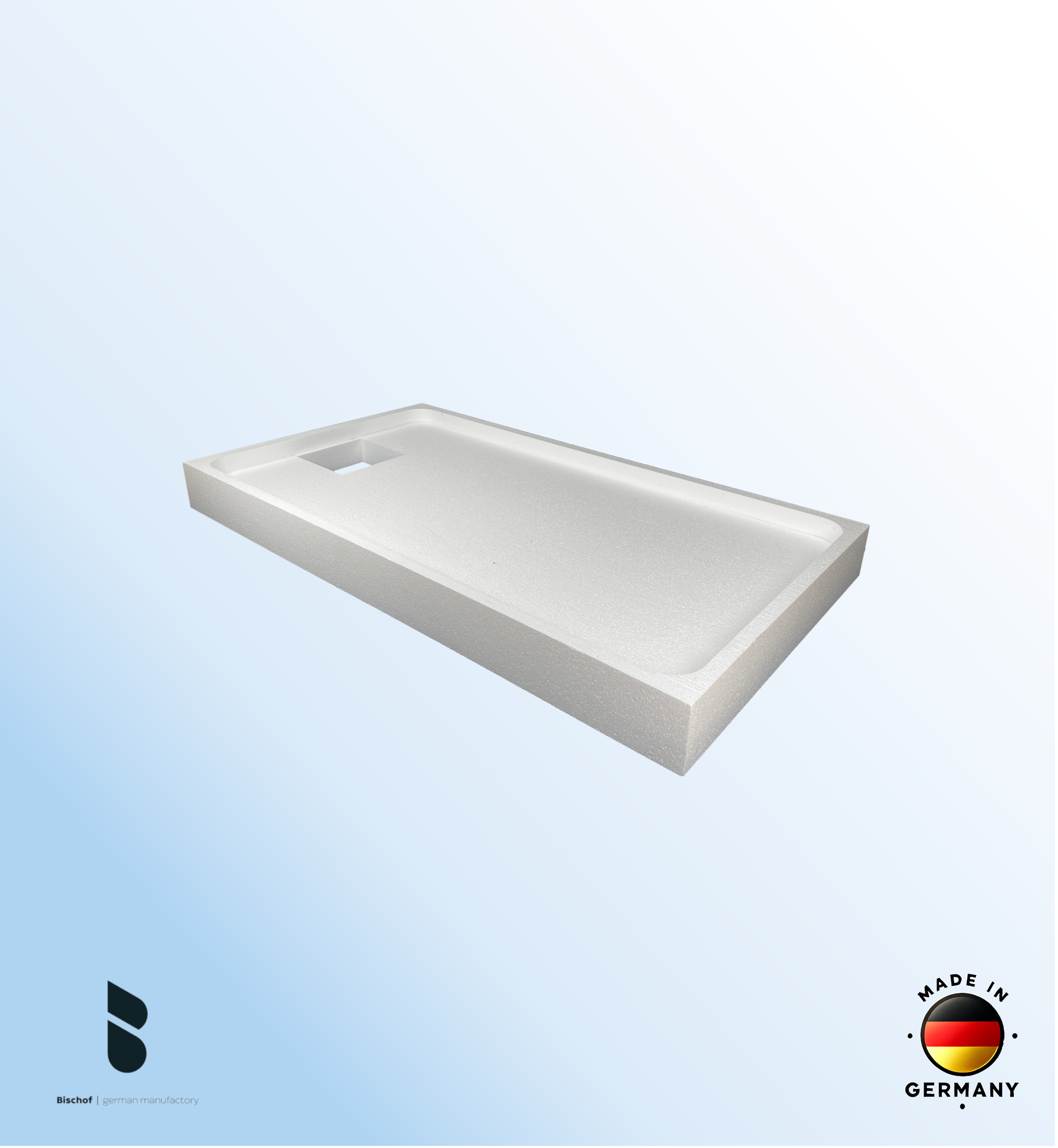 Träger Hamburg 150x90cm weiß, Höhe 14 cm Mitte kurze Seite