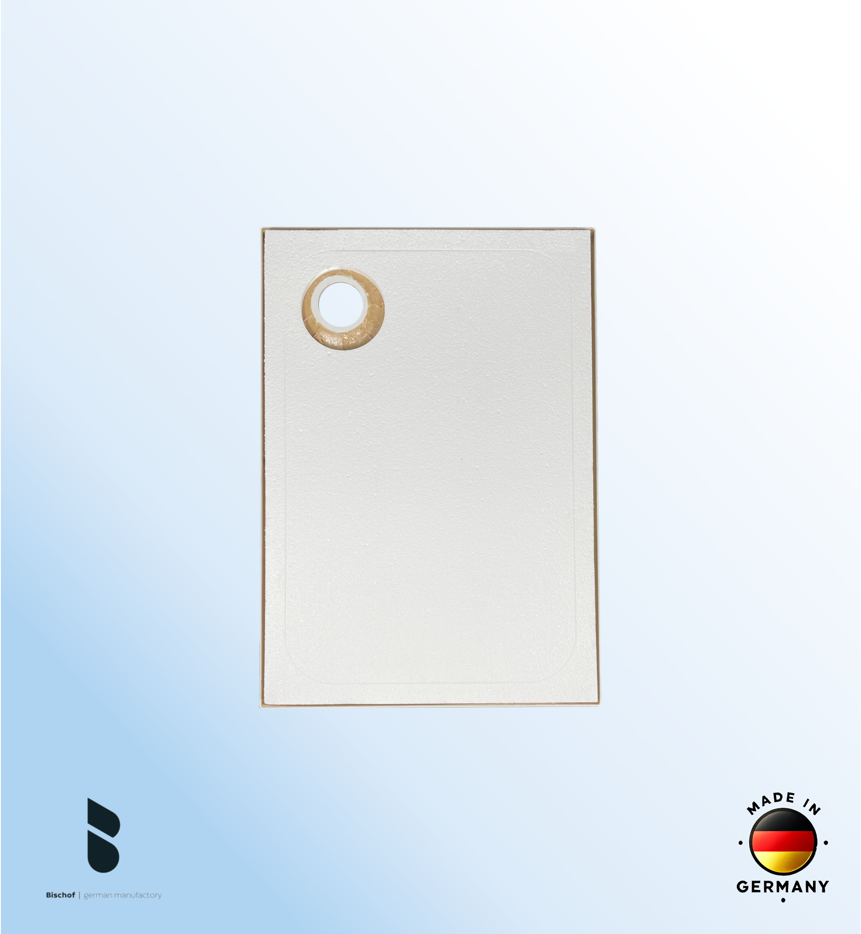 KOMPLETT-PAKET: Duschwanne 110 x 90 cm superflach 2,5 cm weiß Dusche mit GERADER UNTERSEITE Acryl + Styroporträger/Wannenträger + Ablaufgarnitur chrom DN 90