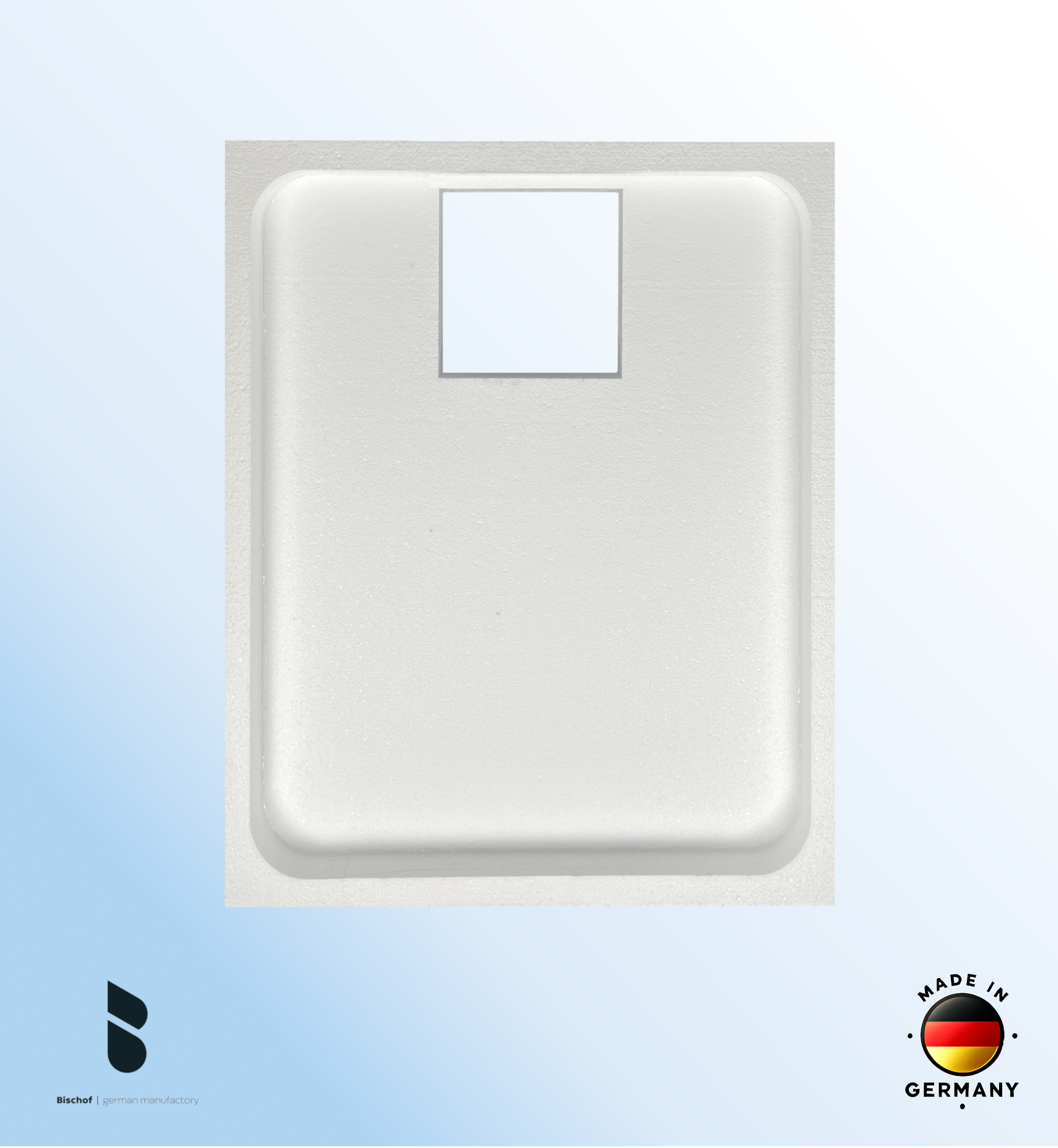 Träger Hamburg 100x75cm weiß, Höhe 14cm Mitte kurze Seite