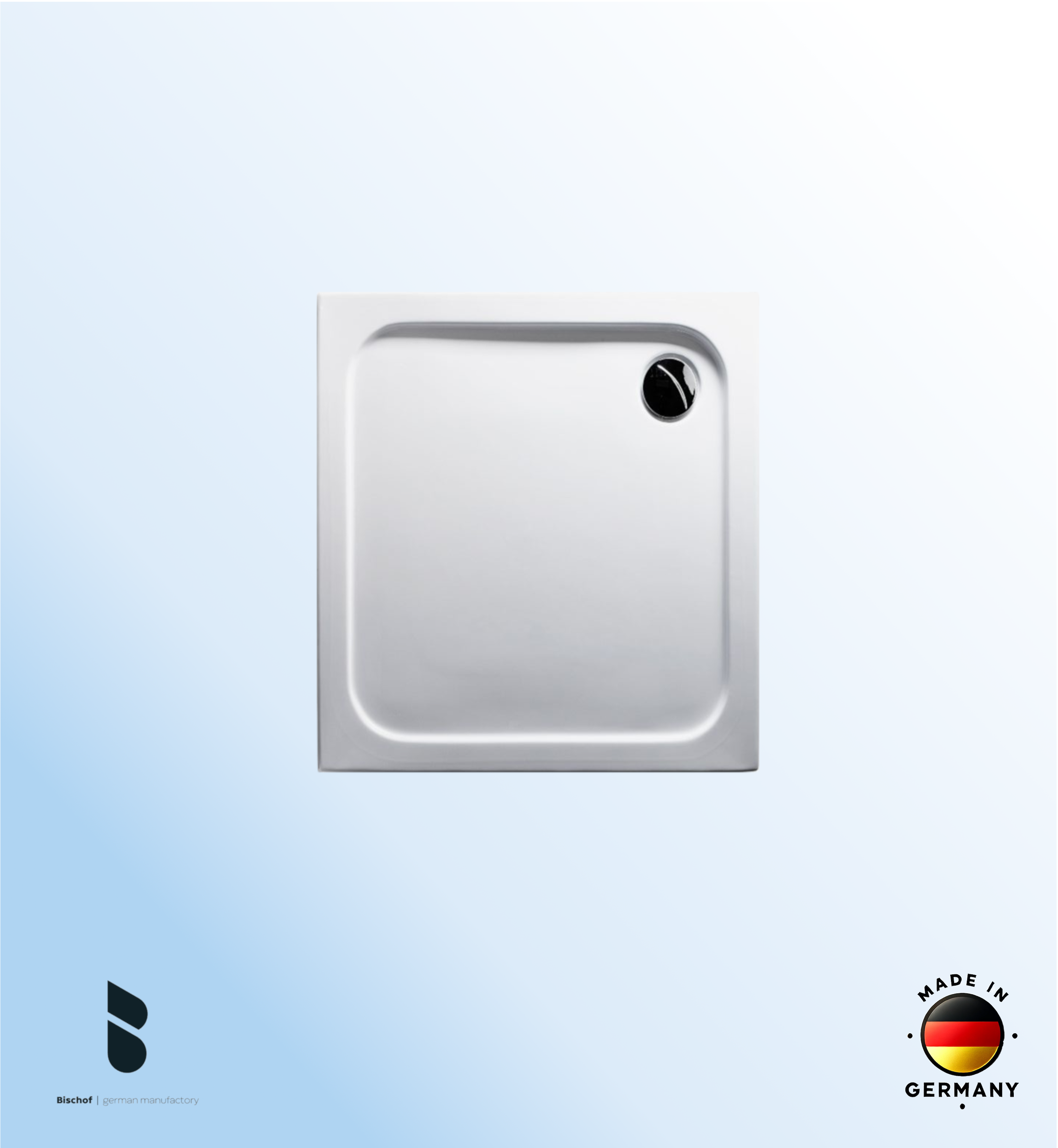 Duschwanne Hamburg 90x80x2,5cm weiss