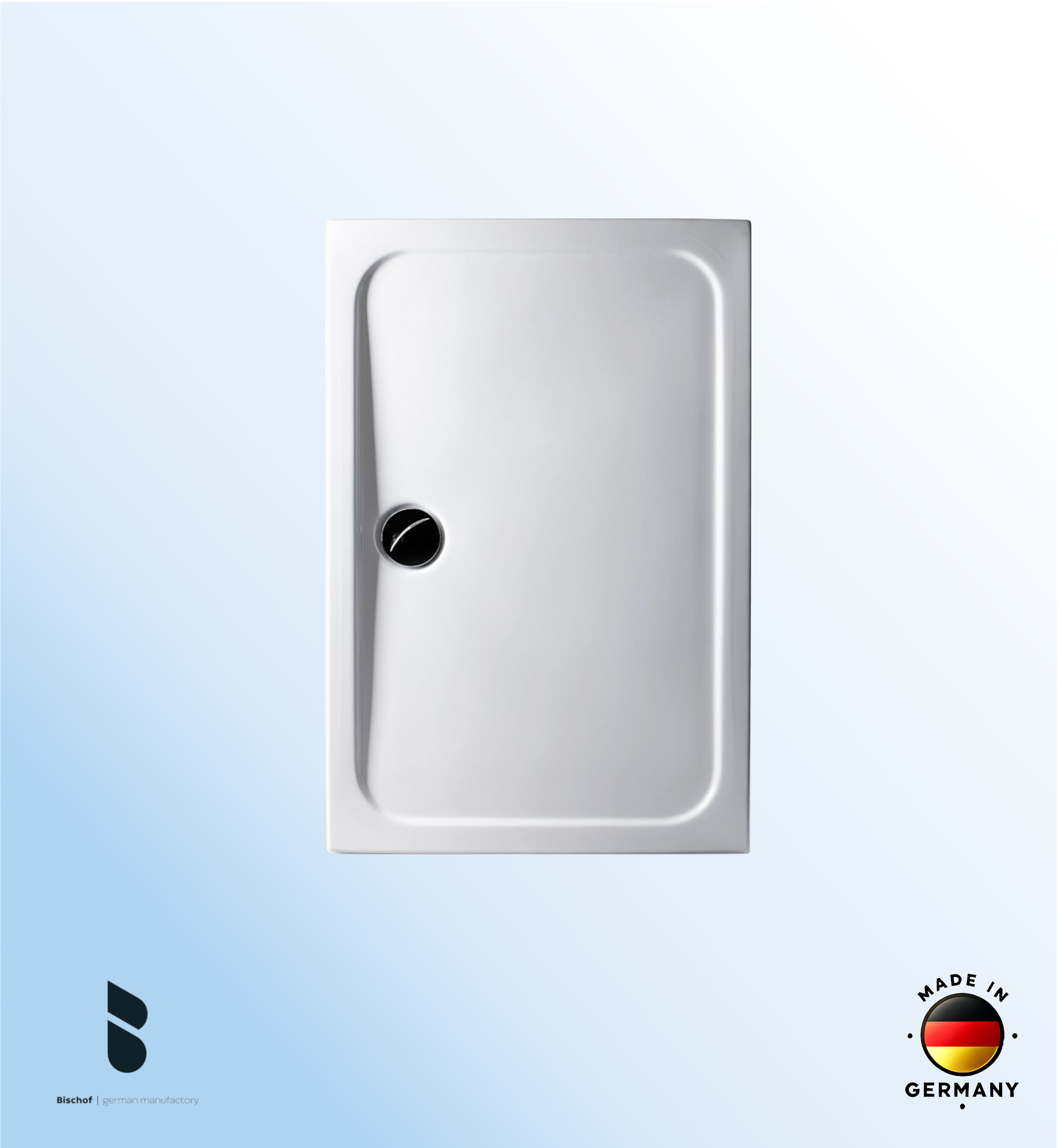 Duschwanne Hamburg 120x90x2,5cm weiß mit EPS Boden