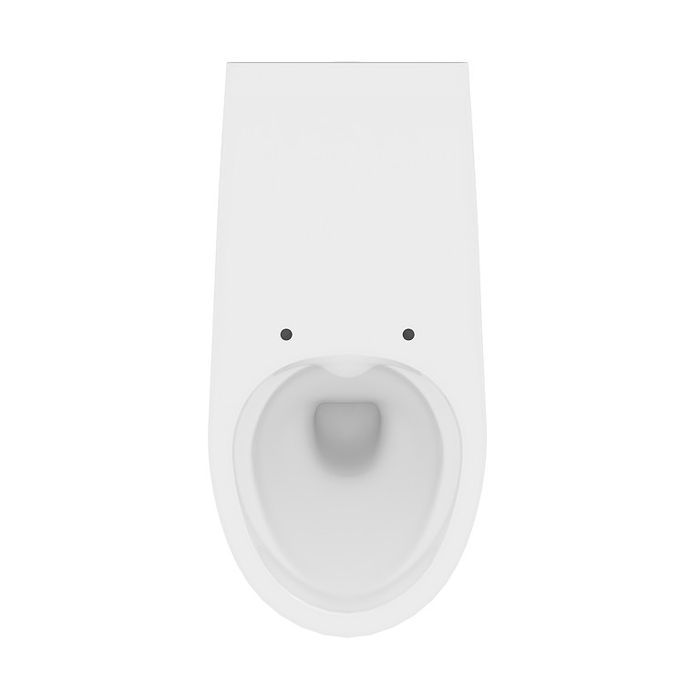 Wand WC Behinderte weiß, spülrandlos, incl. CLEAN PRO Beschichtung + Sitz mit Hygieneausschnitt