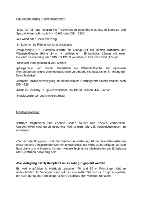 Fußbodenheizung Trockenbau Komplettpaket 100 m² Fußbodenheizung Trockenbau Komplettpaket 100 m²