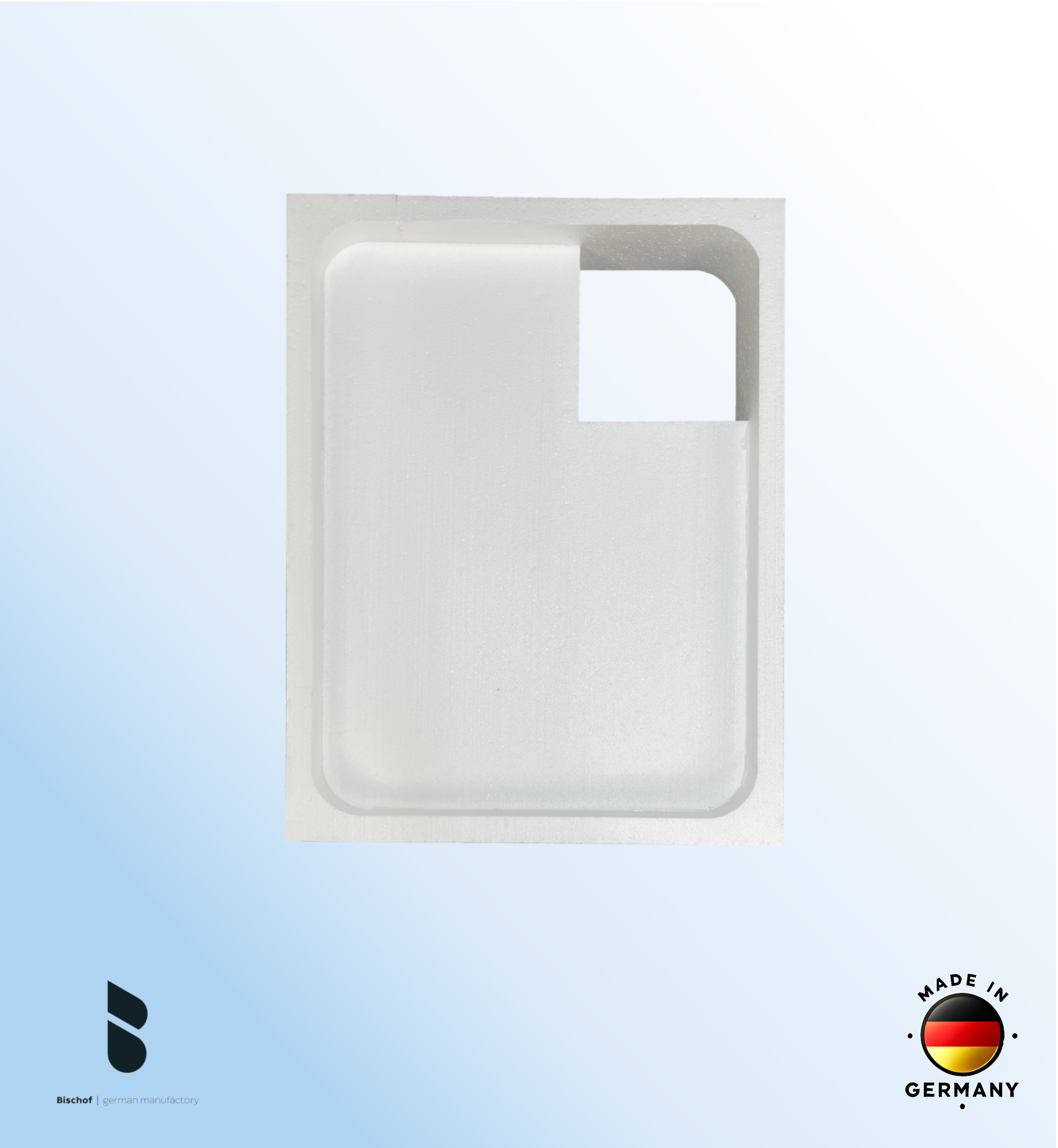 KOMPLETT-PAKET: Duschwanne 90 x 75 cm flach 6,5 cm weiß Acryl + Styroporträger/Wannenträger + Ablaufgarnitur chrom DN 90