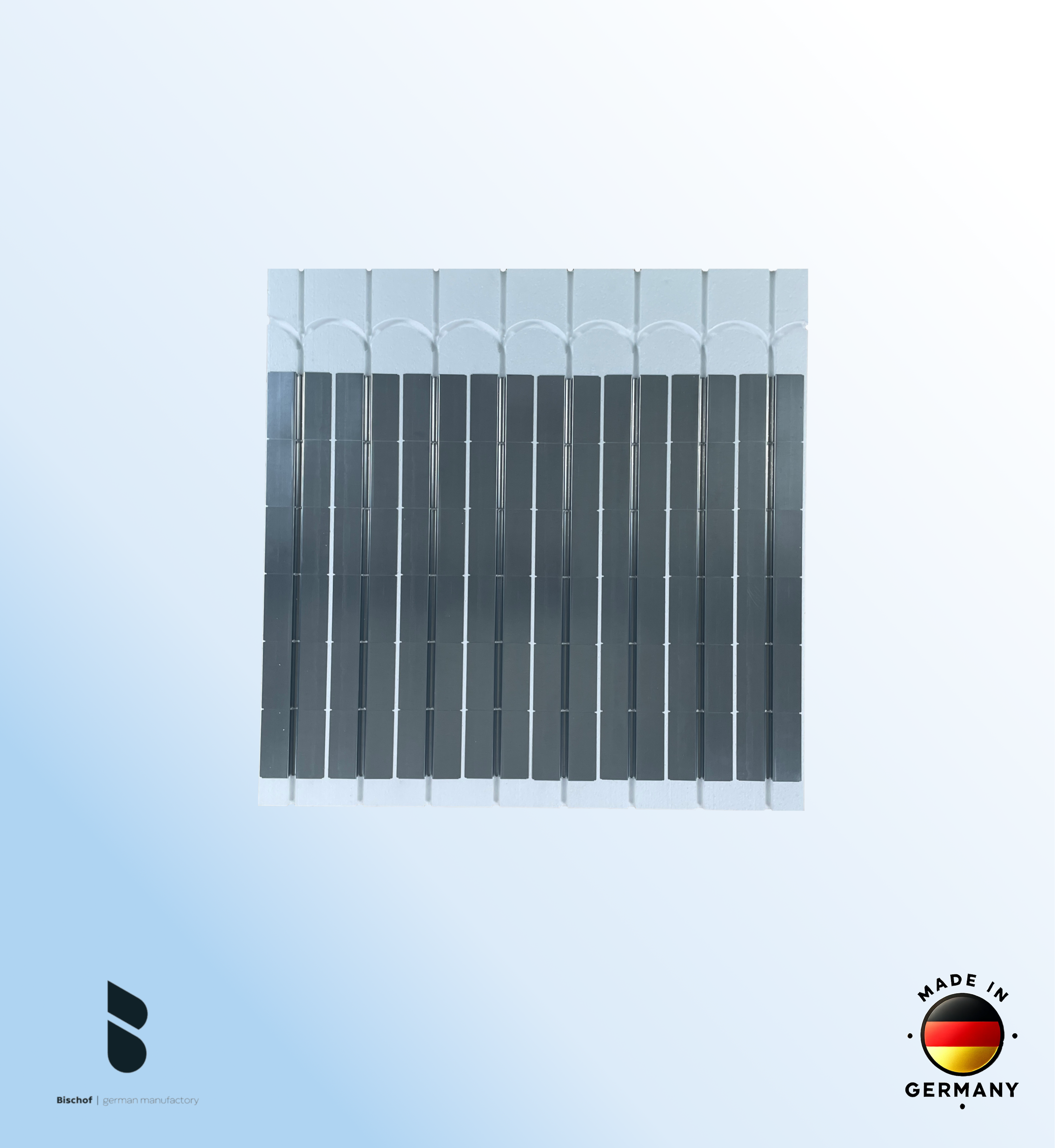 Wärmeleitblech  für 14mm Rohr, Länge 75cm