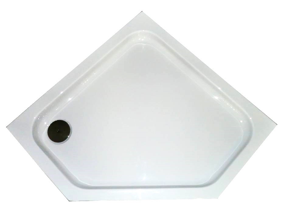 Duschwanne Halle 90x90x2,5cm, pergamon, fünfeck